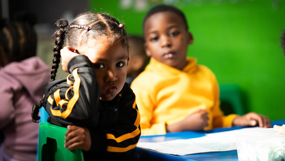 Children at Cuddles and Care ECD during their activity time in the Western Cape, South Africa. ForAfrika:Rebecca Navega