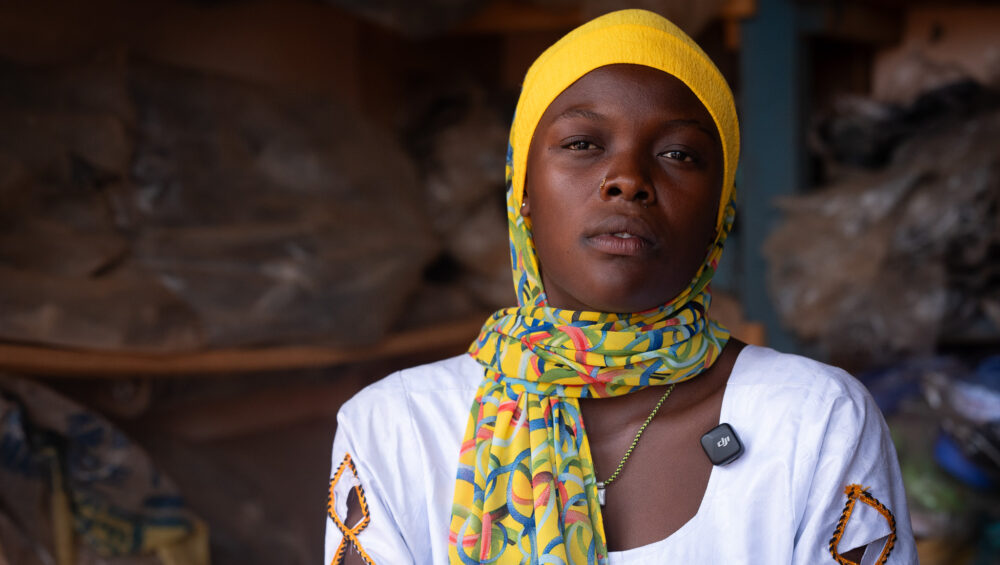 Fane Djamille at her shop in Kaga Bandoro, Central African Republic. For Afrika:Rebecca Navega